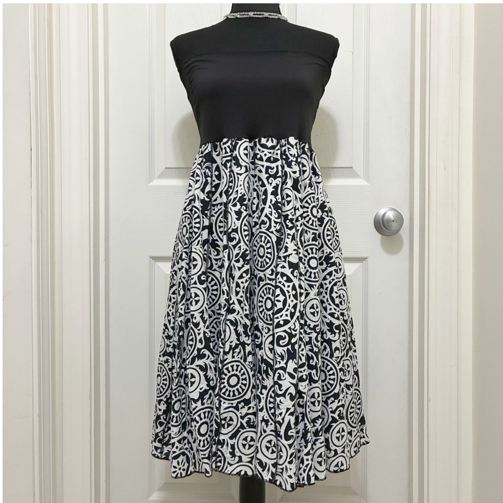 Saint Tropez West‎ Convertible Midi Skirt Sleeveless Dress L Linen Blend 2 Way